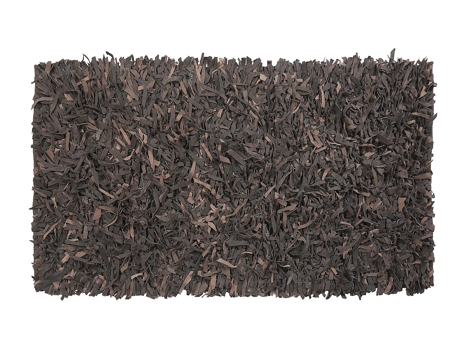 Vloerkleed leer bruin 80 x 150 cm MUT