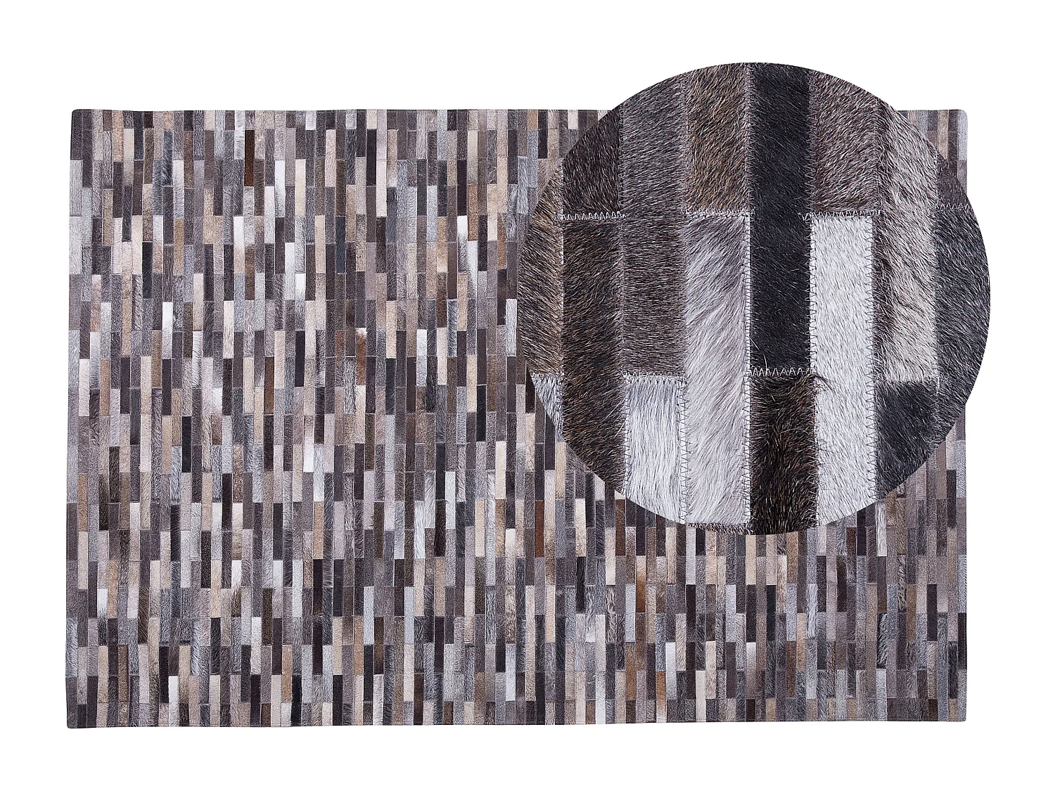 Tapis AHILLI Marron 140 x 200 cm Cuir