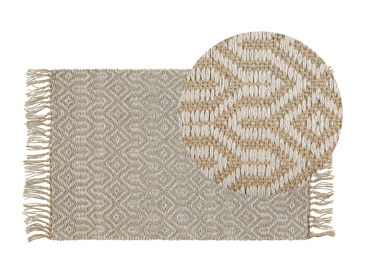 Tapis POZANTI Beige 50 x 80 cm Jute