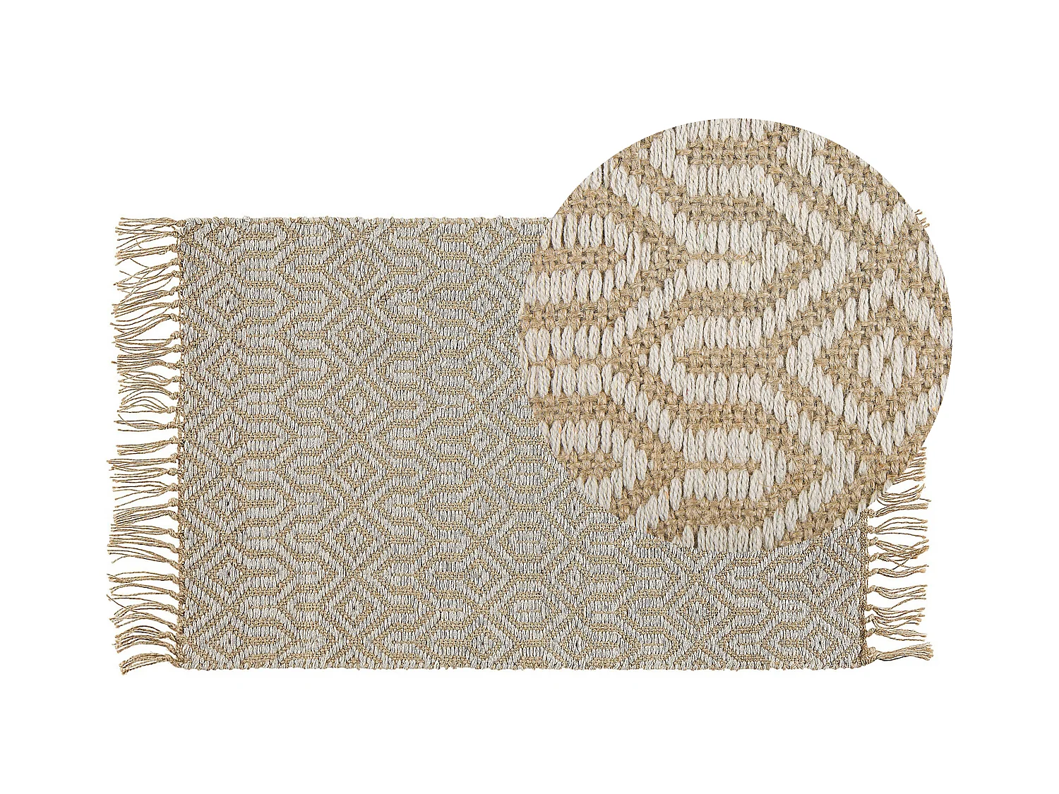 Tapis POZANTI Beige 50 x 80 cm Jute