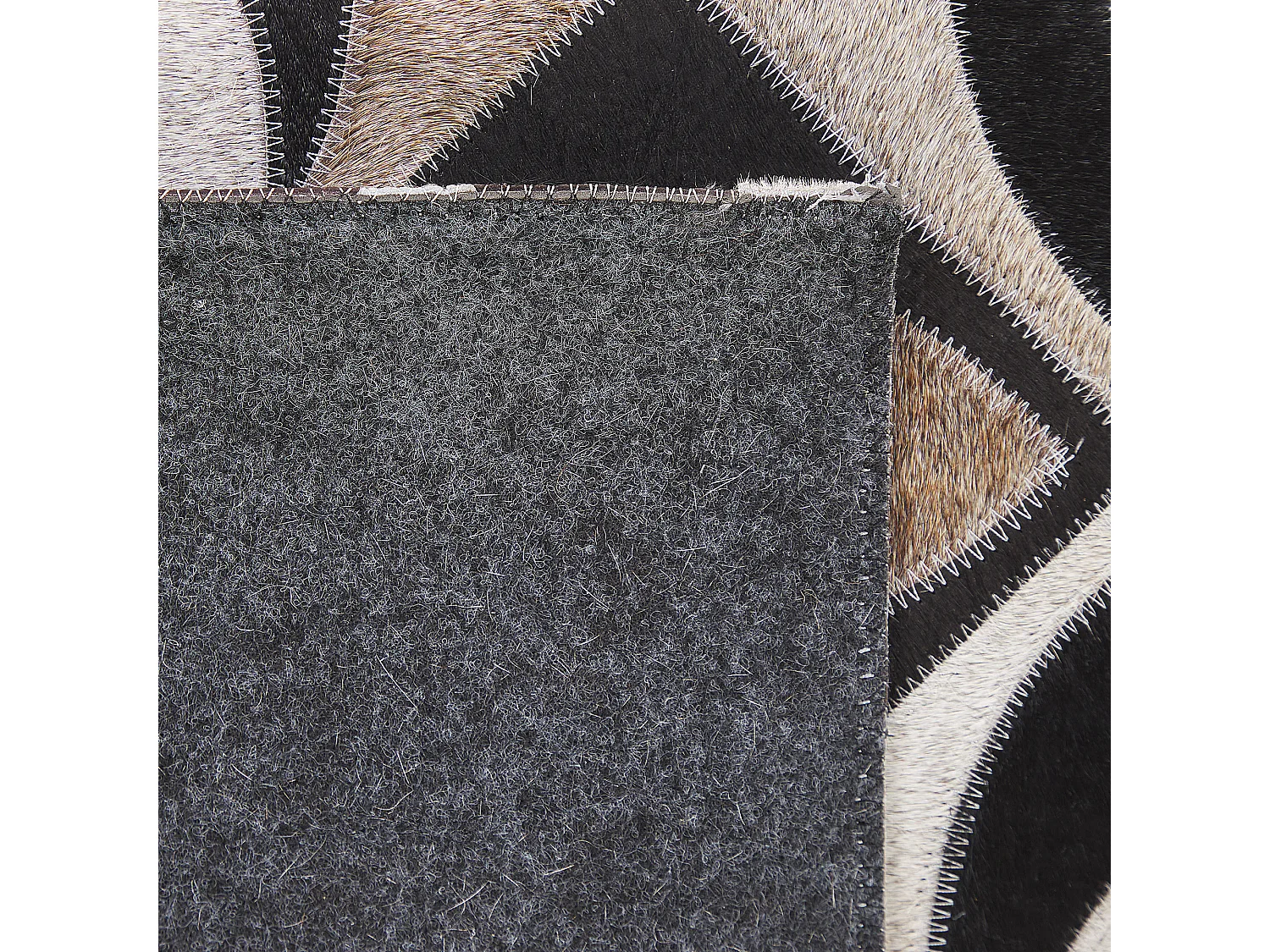 Tappeto in pelle multicolore 160 x 230 cm ISHAN