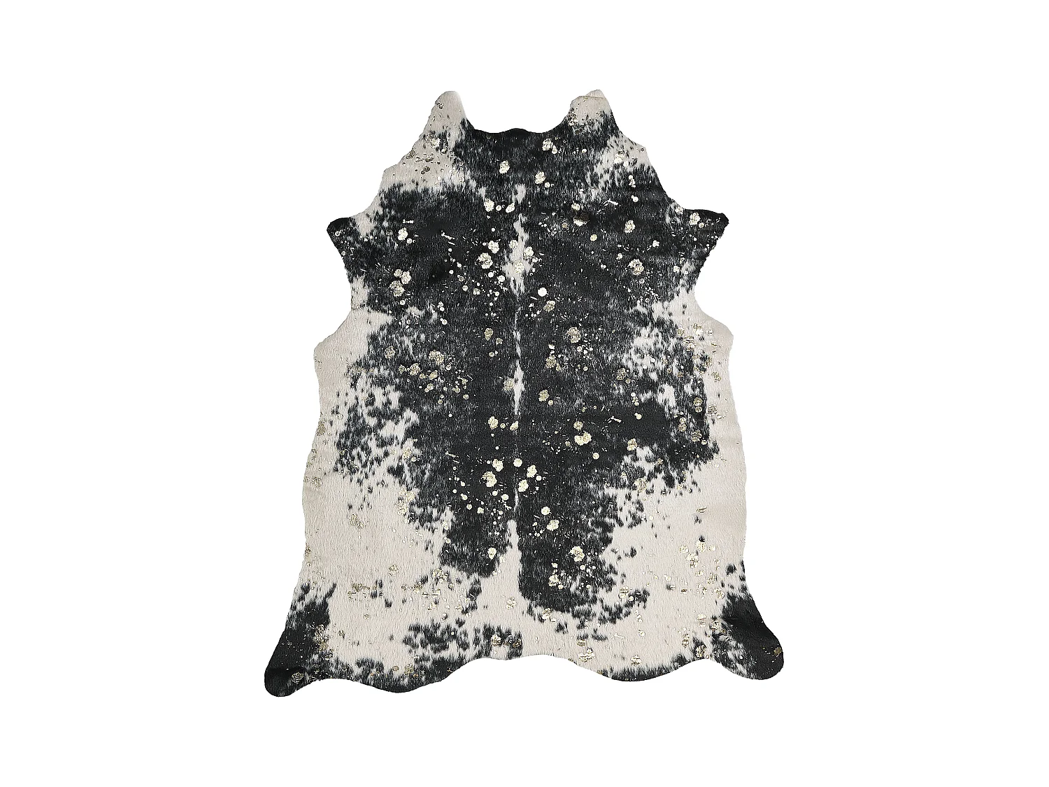 Vloerkleed imitatieleer zwart en wit 150 x 200 cm BOGONG