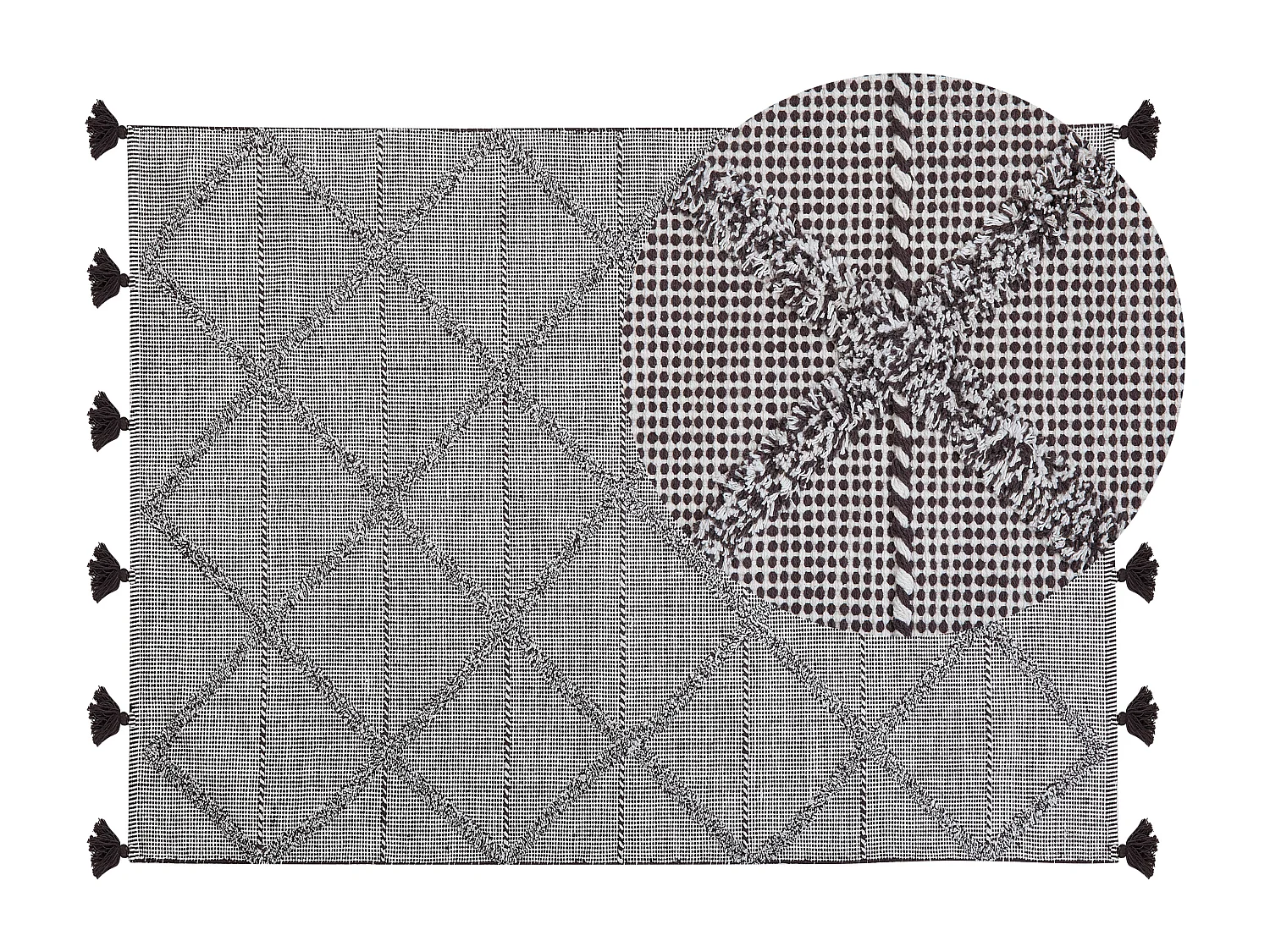 Tapis TUZLA Marron 140 x 200 cm Coton