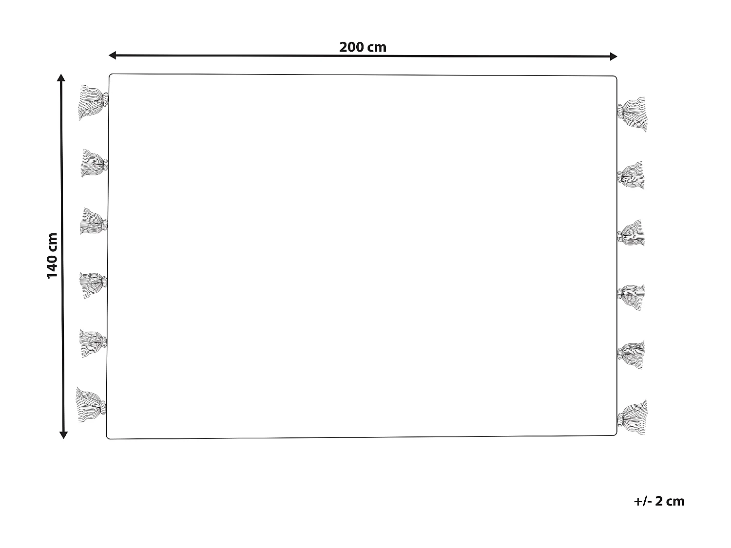 Tapis TUZLA Marron 140 x 200 cm Coton