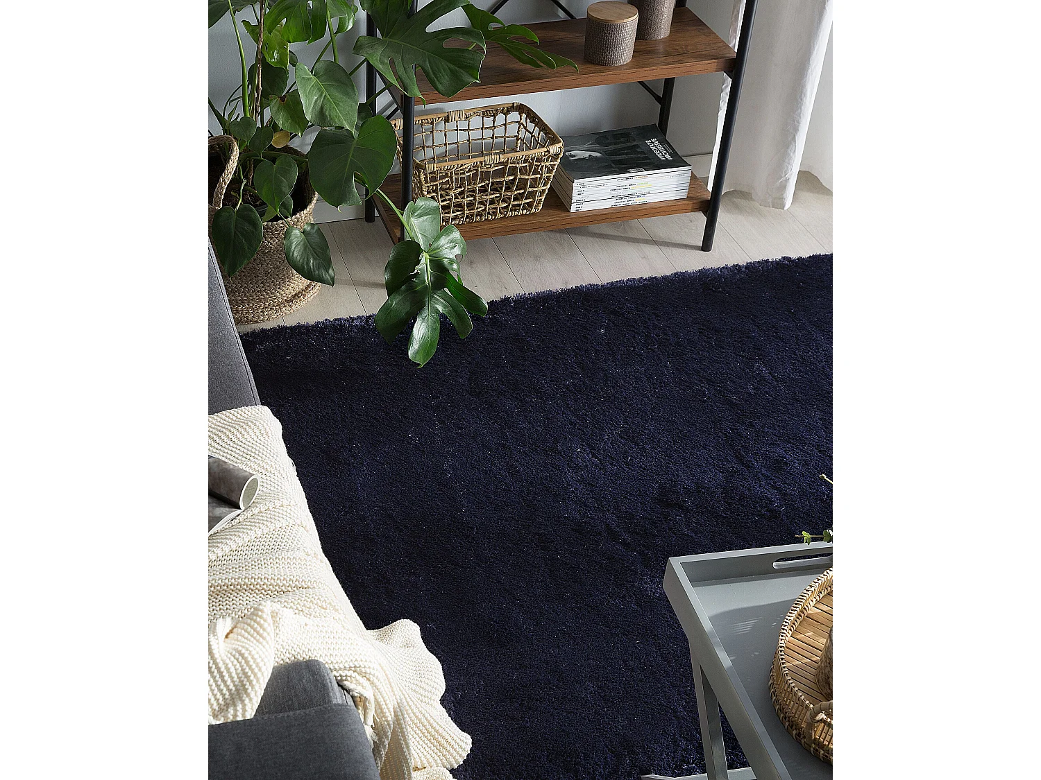 Tapete azul escuro 160 x 230 cm EVREN