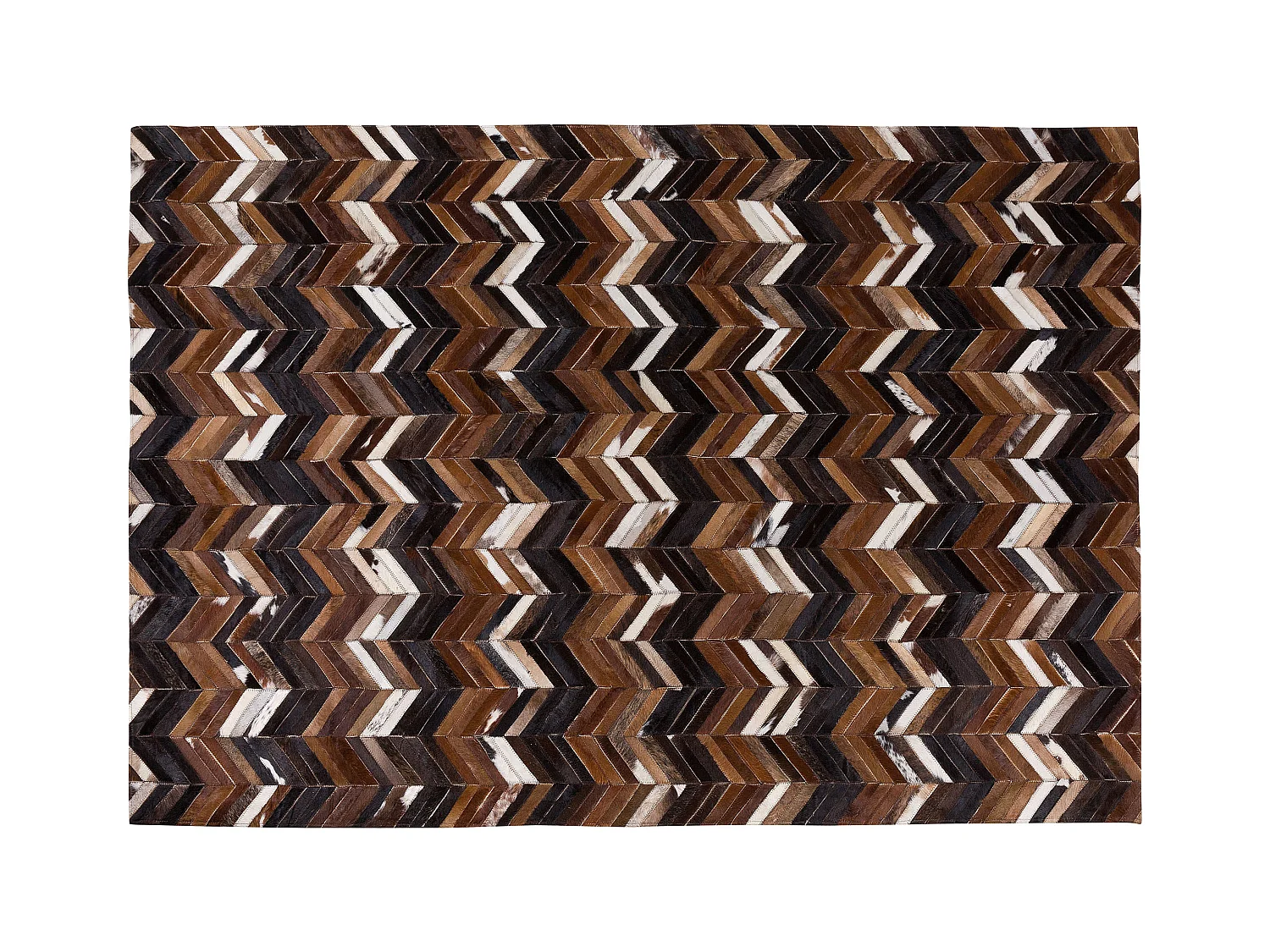 Teppich BALAT 160 x 230 cm Echtleder Braun