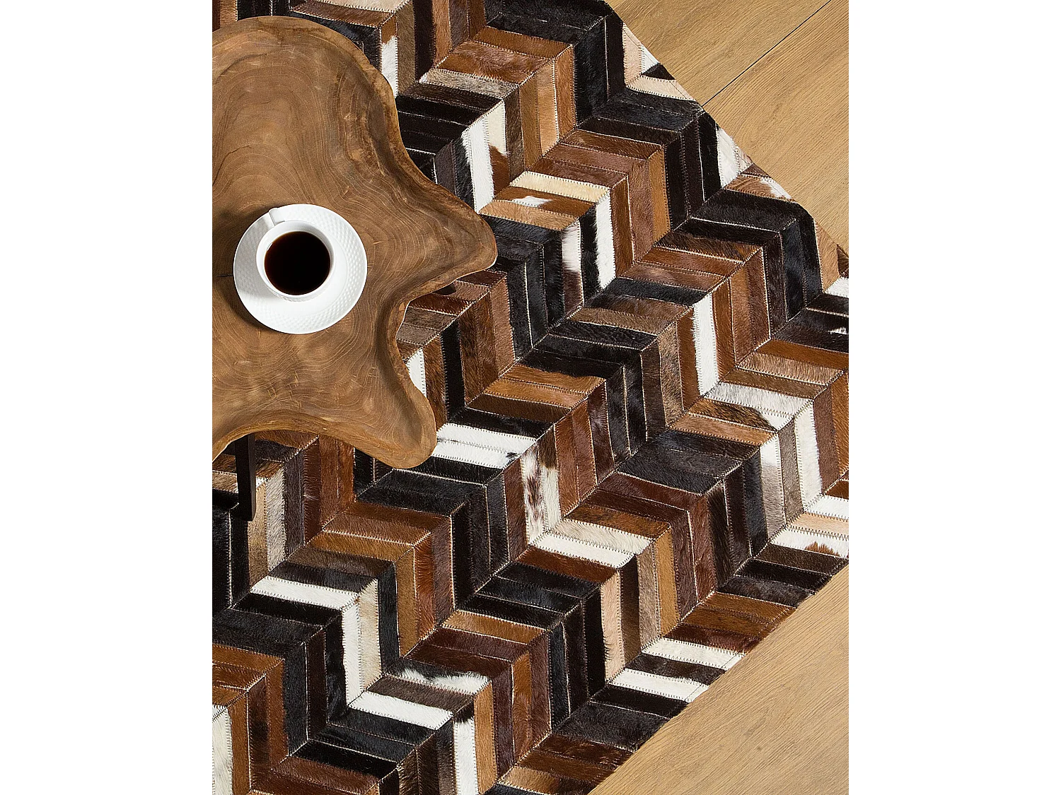 Tapis BALAT Marron 160 x 230 cm Cuir