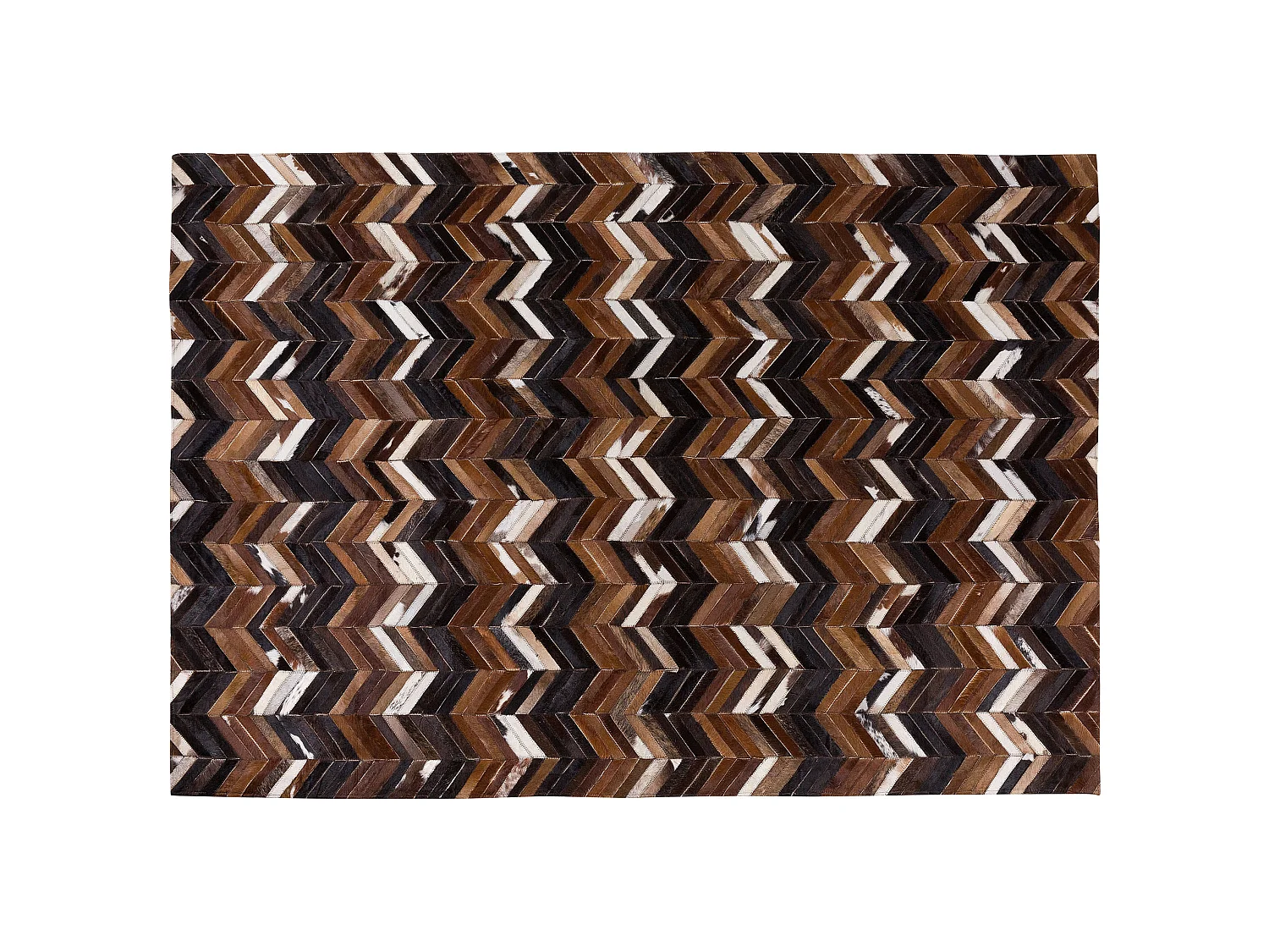 Teppich BALAT 160 x 230 cm Echtleder Braun