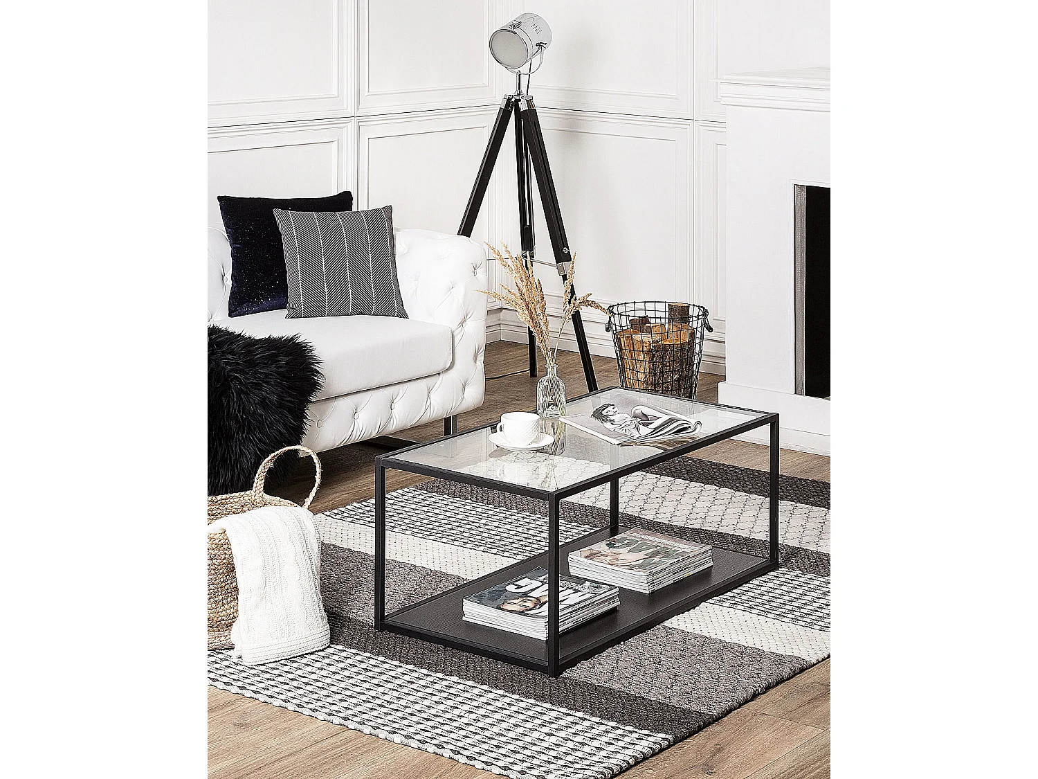 Tapis AKKAYA Gris 140 x 200 cm Laine