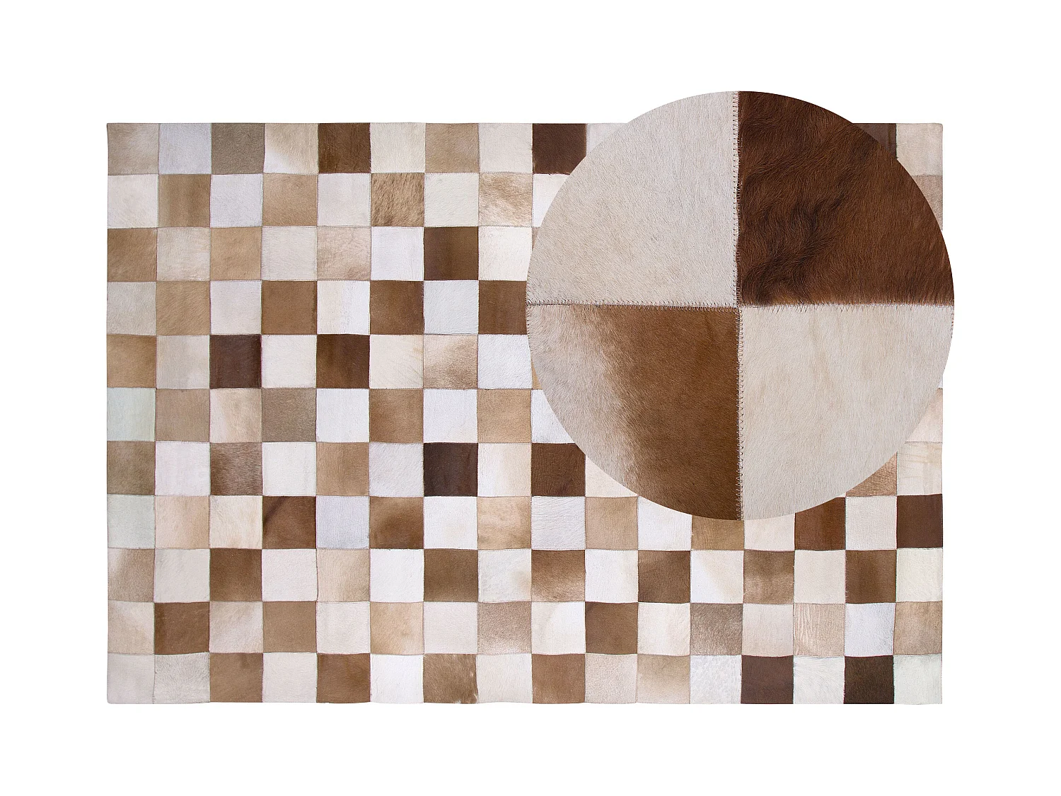 Vloerkleed SOLMAZ 160 x 230 cm Leer Beige