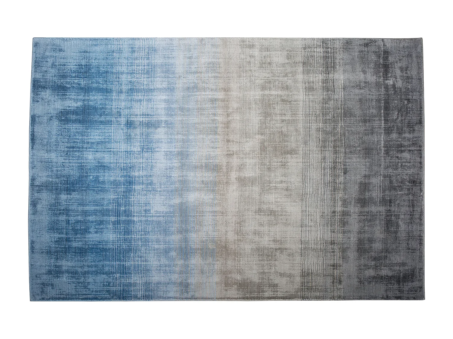 Teppich Viskose Gradient grau-blau 140x200 cm Modernes Design Ercis