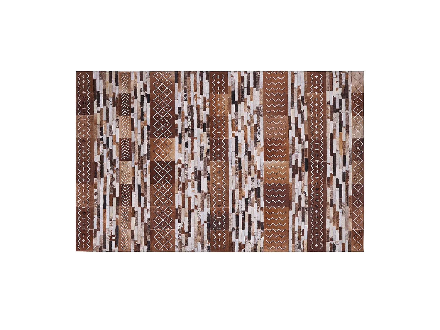 Vloerkleed HEREKLI 160 x 230 cm Leer Bruin