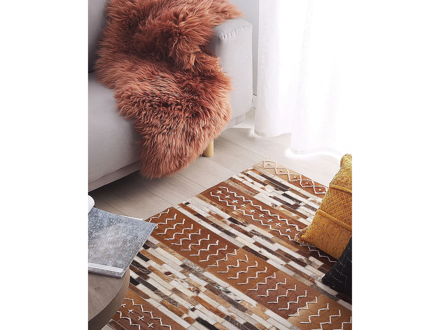 Tapete HEREKLI 160 x 230 cm Pele Castanho