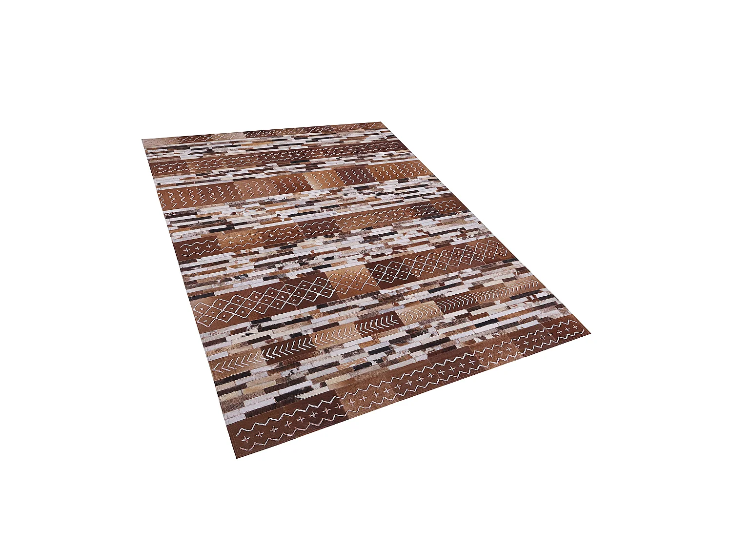 Tapis HEREKLI 160 x 230 cm Cuir Marron