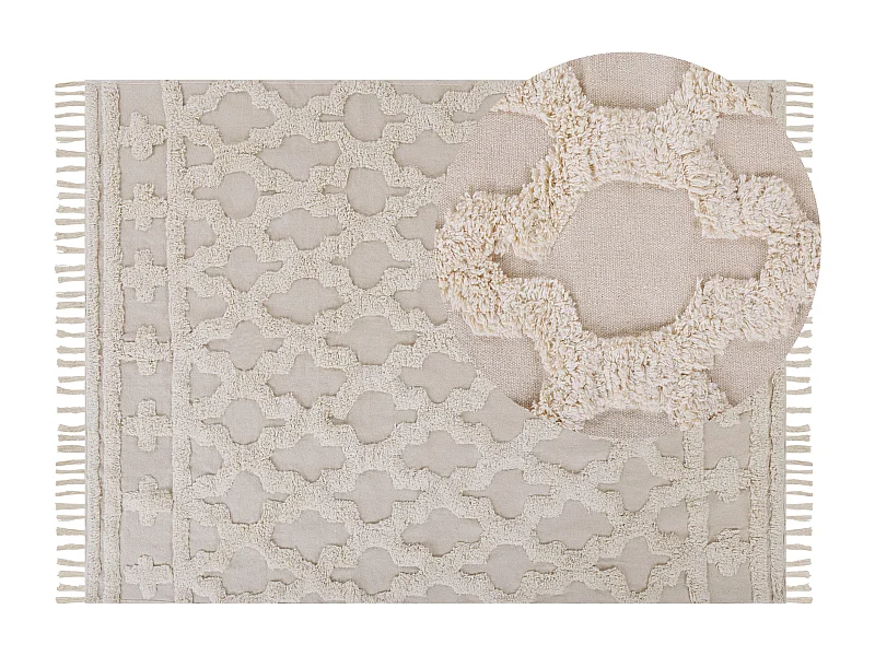 Tapis SULUOVA Beige 160 x 230 cm Coton