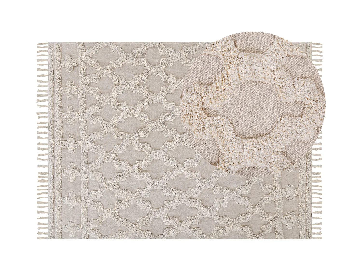 Tapis SULUOVA Beige 160 x 230 cm Coton