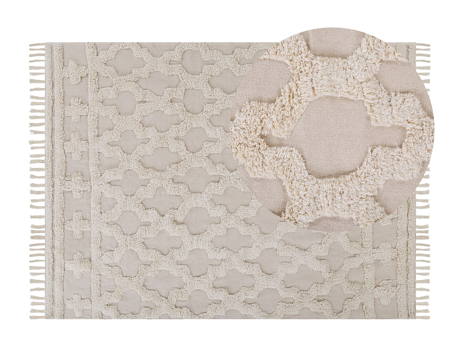 Tapis SULUOVA Beige 160 x 230 cm Coton