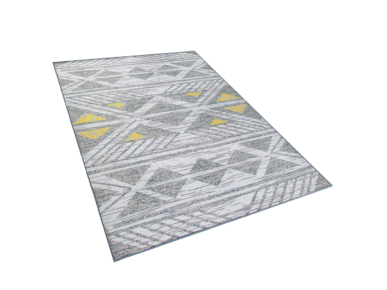 Alfombra gris/amarillo 140 x 200 cm KARGI
