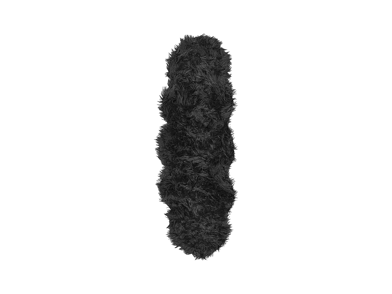 Tapis en fausse fourrure MAMUNGARI Noir 60 x 180 cm