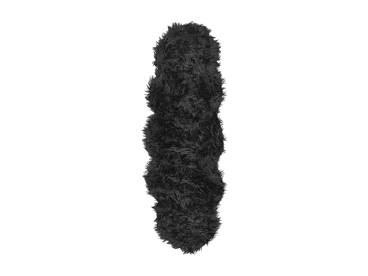Tapis en fausse fourrure MAMUNGARI Noir 60 x 180 cm