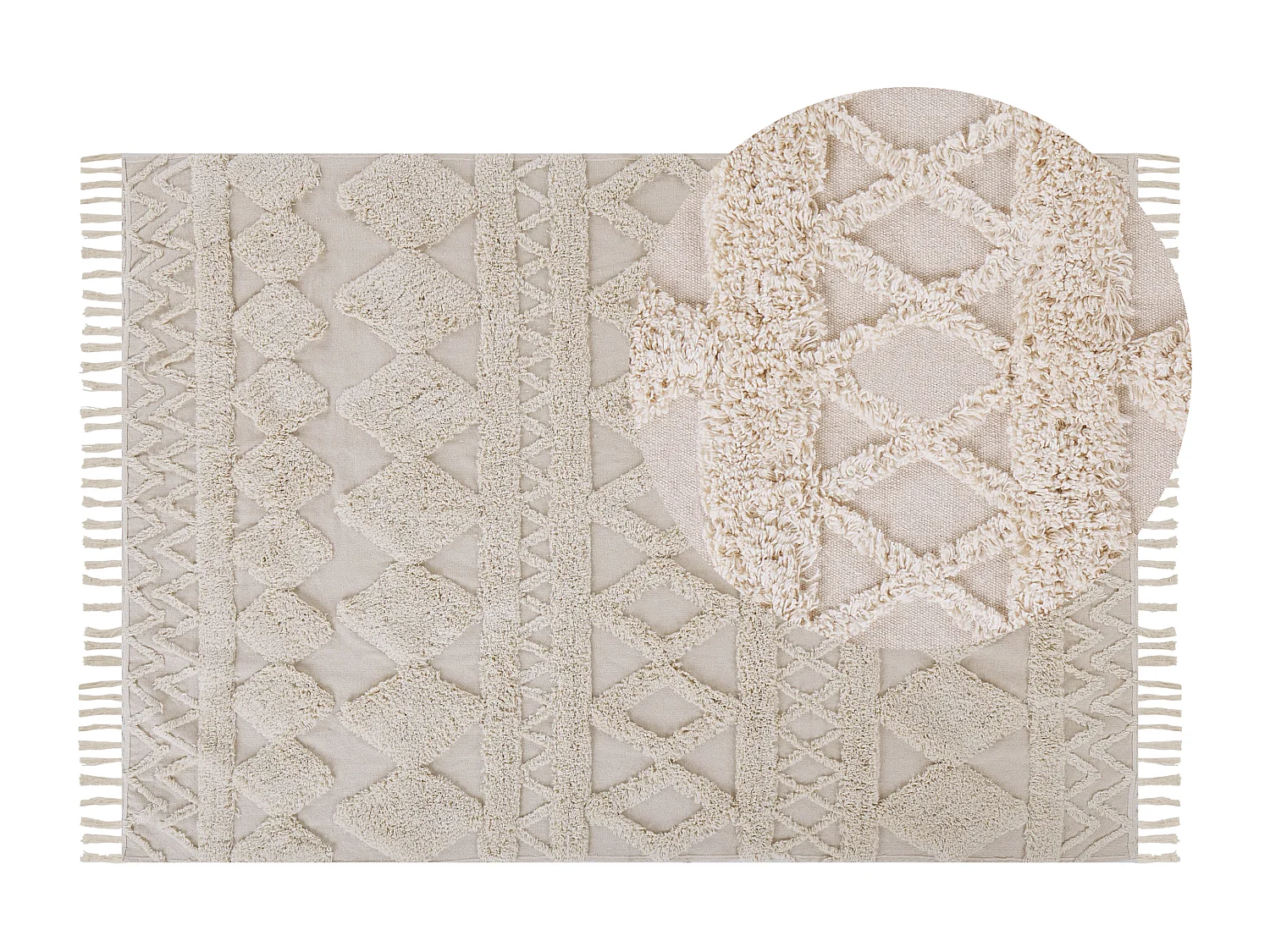 Tapis DIDIM Beige 160 x 230 cm Coton