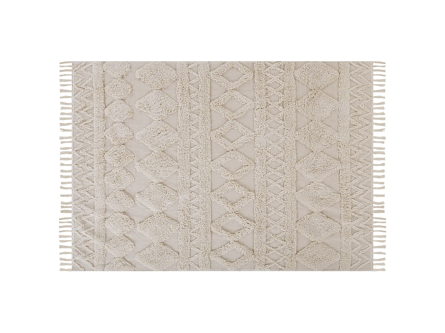 Tappeto beige in cotone 160 x 230 cm DIDIM