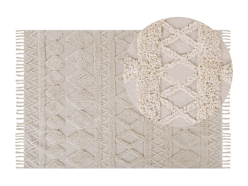 Tapis DIDIM Beige 160 x 230 cm Coton