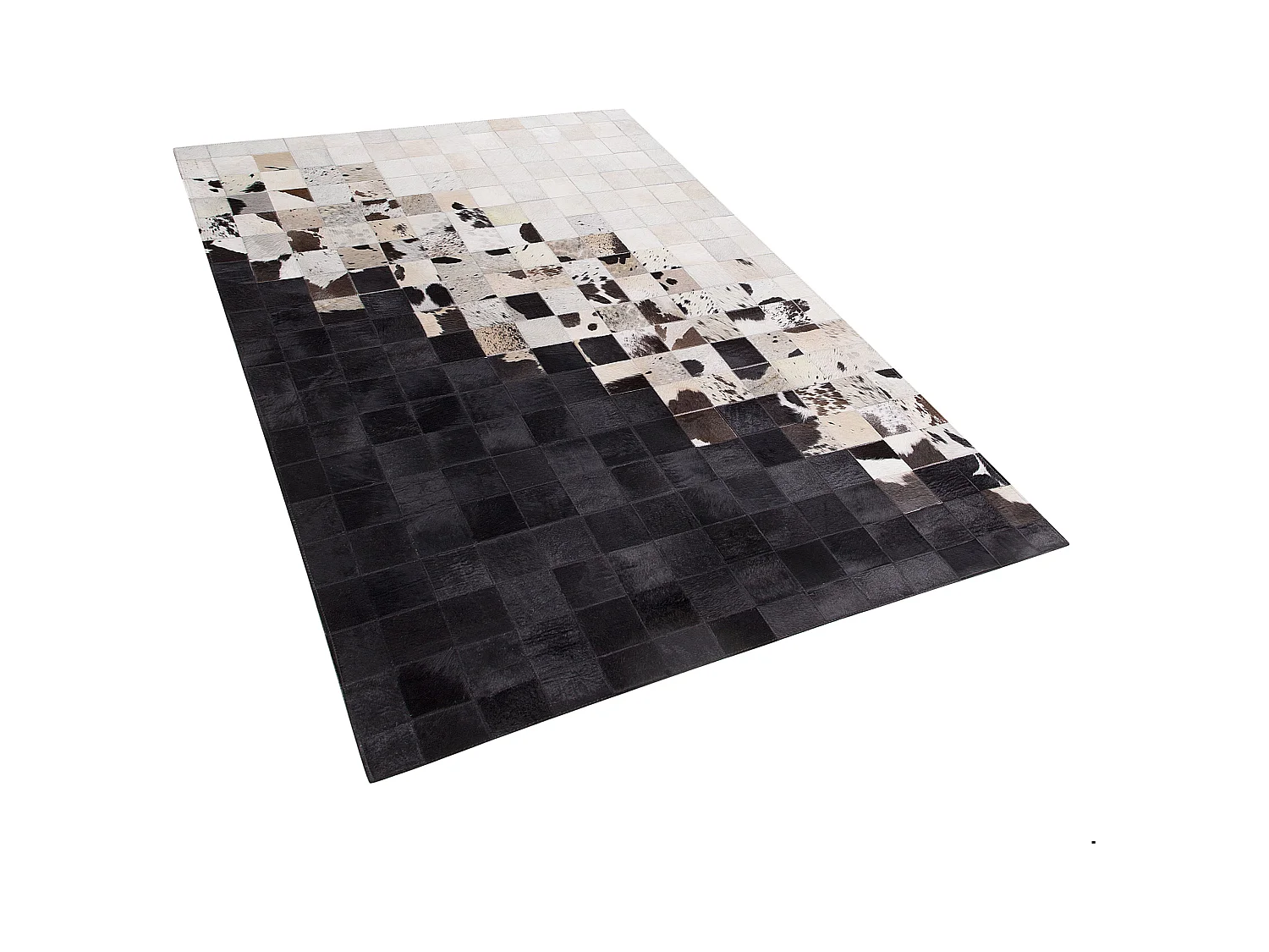 Alfombra KEMAH 140 x 200 cm Piel Negro