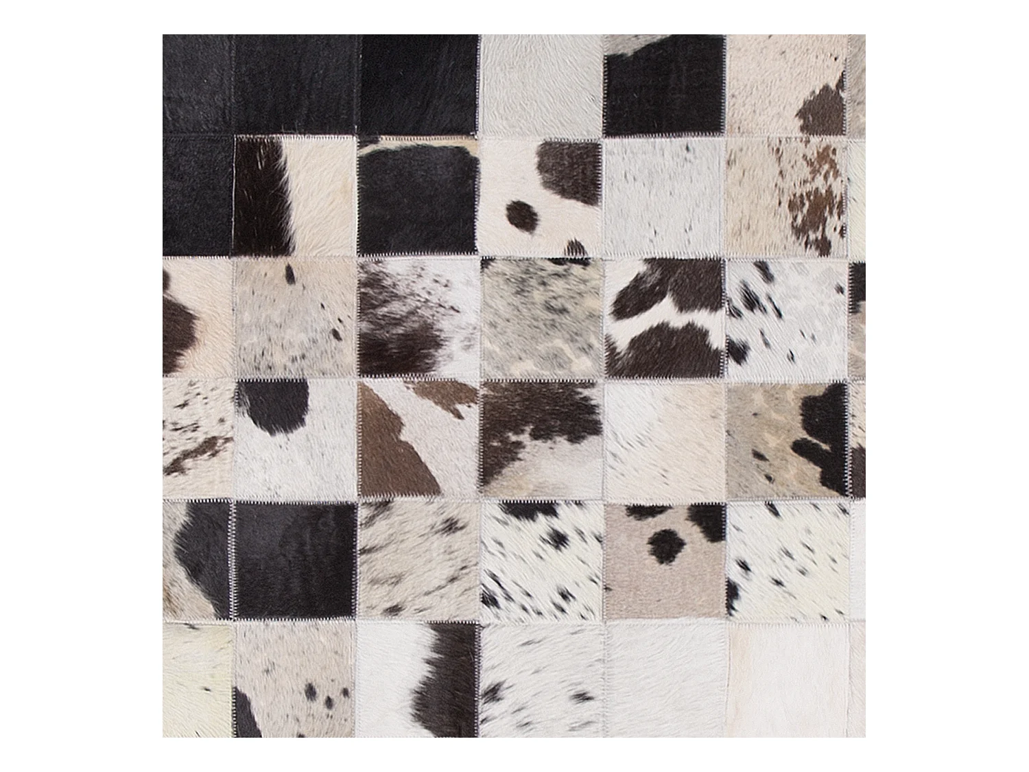 Alfombra KEMAH 140 x 200 cm Piel Negro