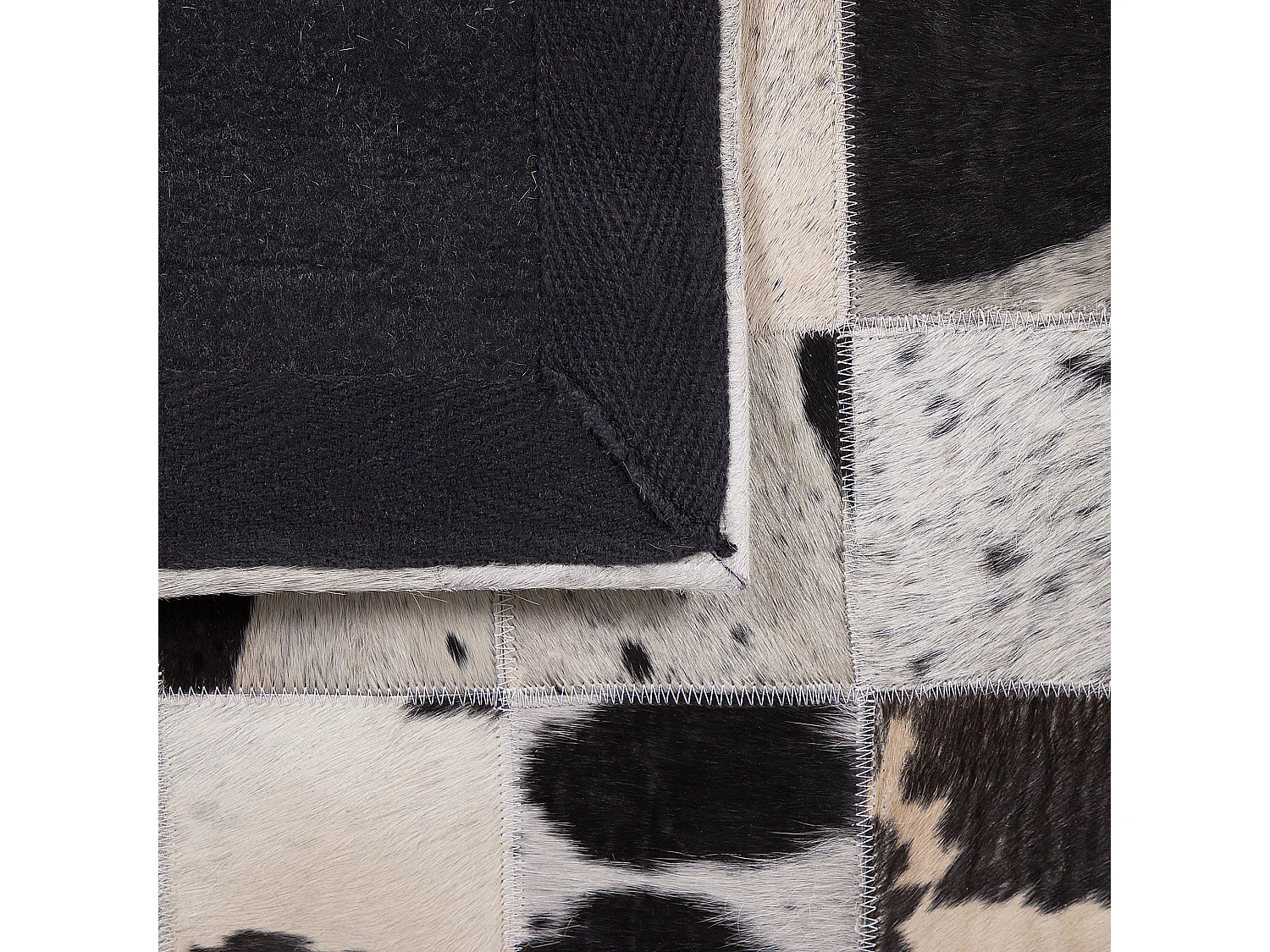 Tapis KEMAH 140 x 200 cm Cuir Noir