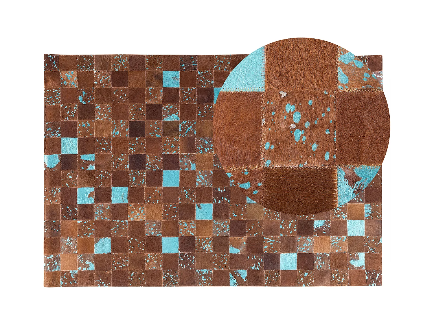 Tapis ALIAGA Marron 140 x 200 cm Cuir
