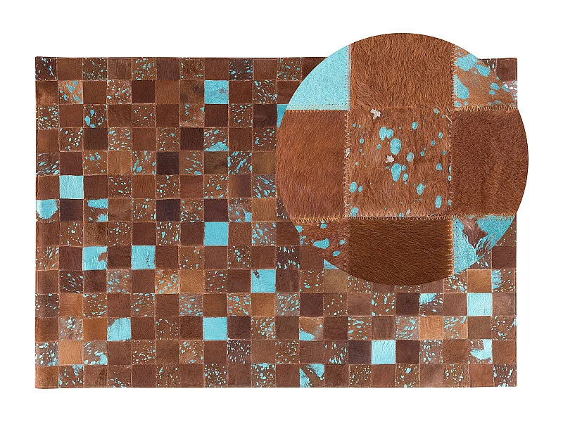 Tapis ALIAGA Marron 140 x 200 cm Cuir