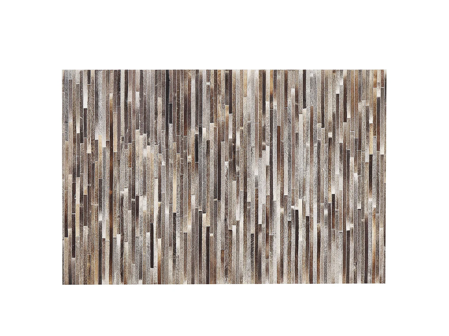 Teppich TUZLUCA 160 x 230 cm Echtleder Grau