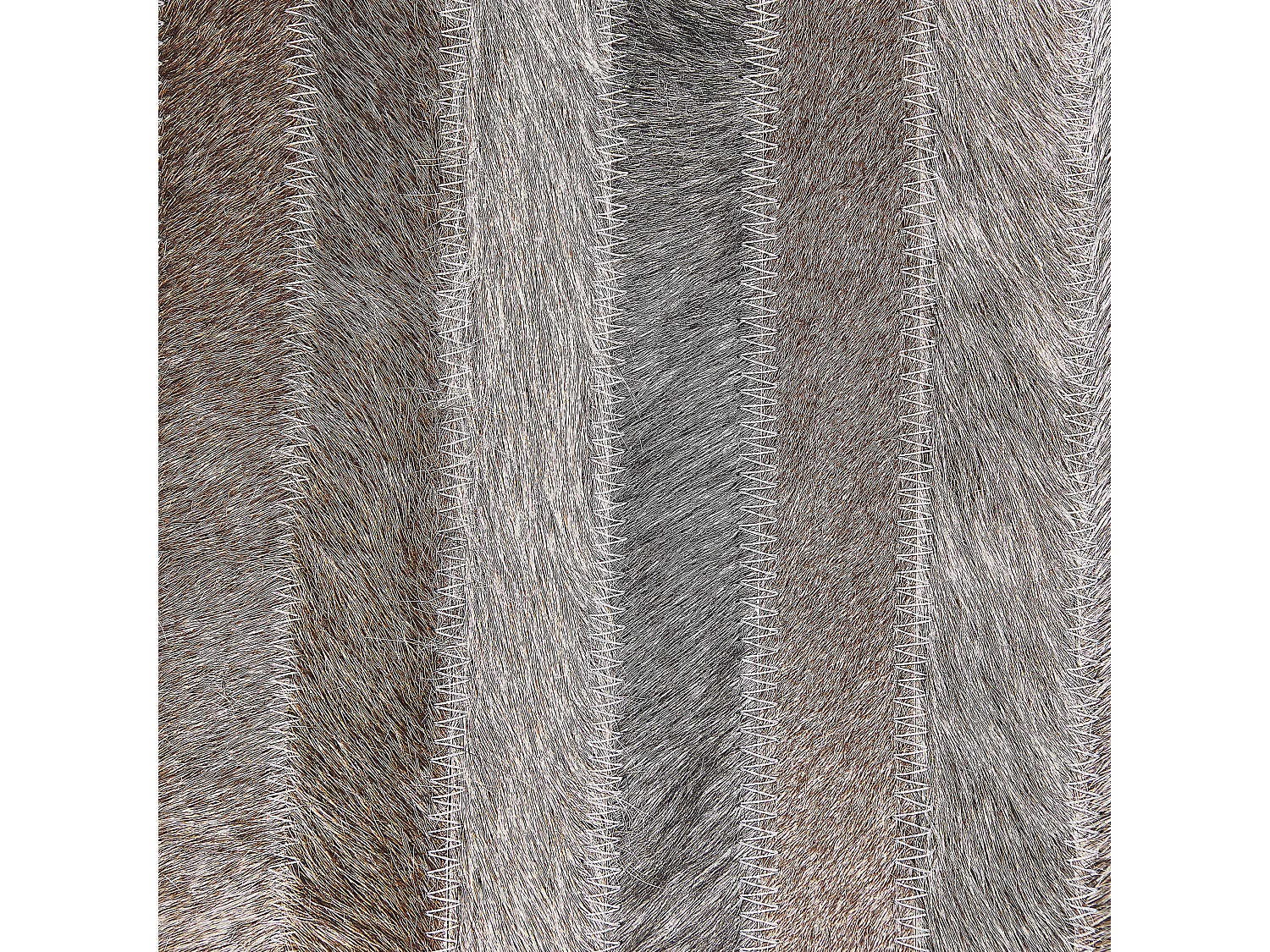 Teppich TUZLUCA 160 x 230 cm Echtleder Grau