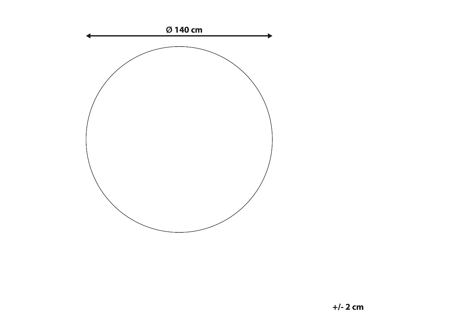 Tapete redondo preto e branco ⌀ 140 cm CIDE
