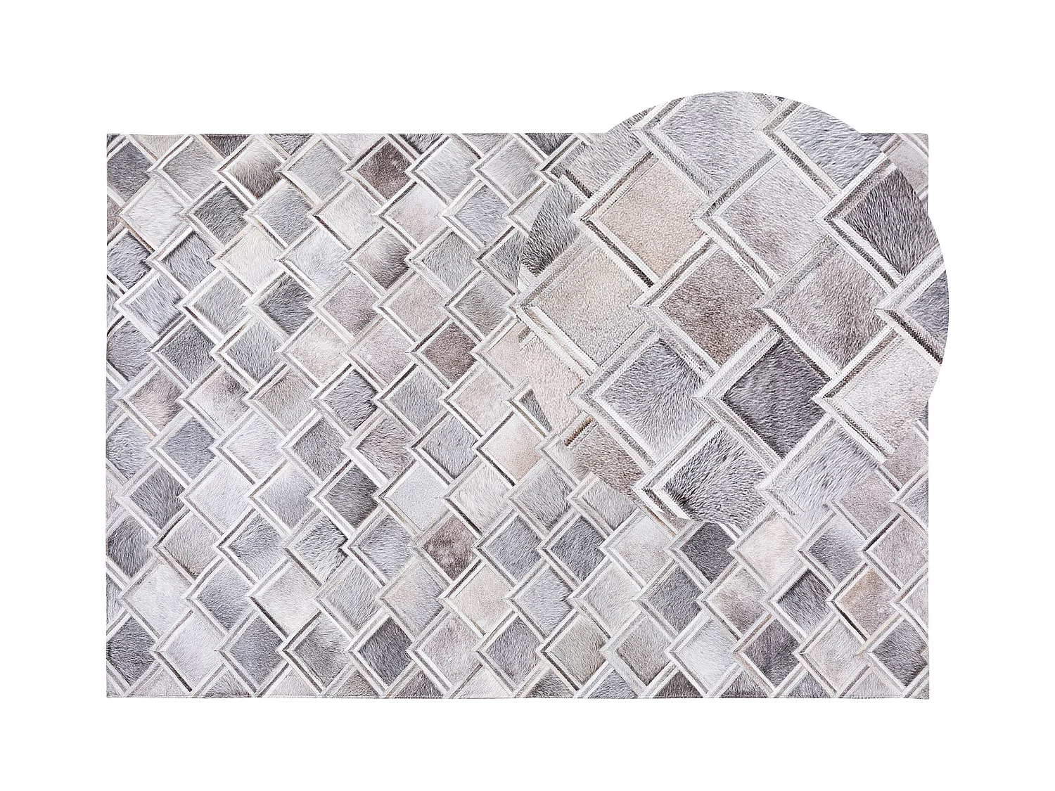Tapis AGACLI Gris 140 x 200 cm Cuir