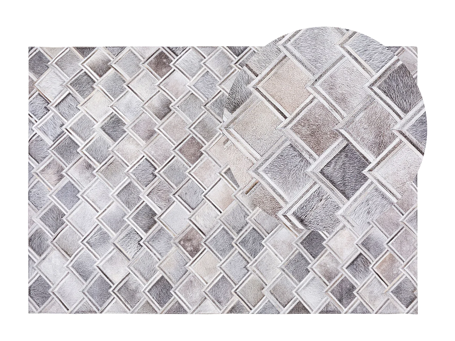 Tapete AGACLI 140 x 200 cm Pele Cinzento