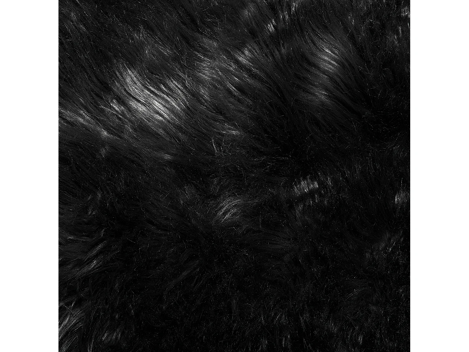 Kunstfell-Teppich Schaf schwarz 88 cm MUNGO