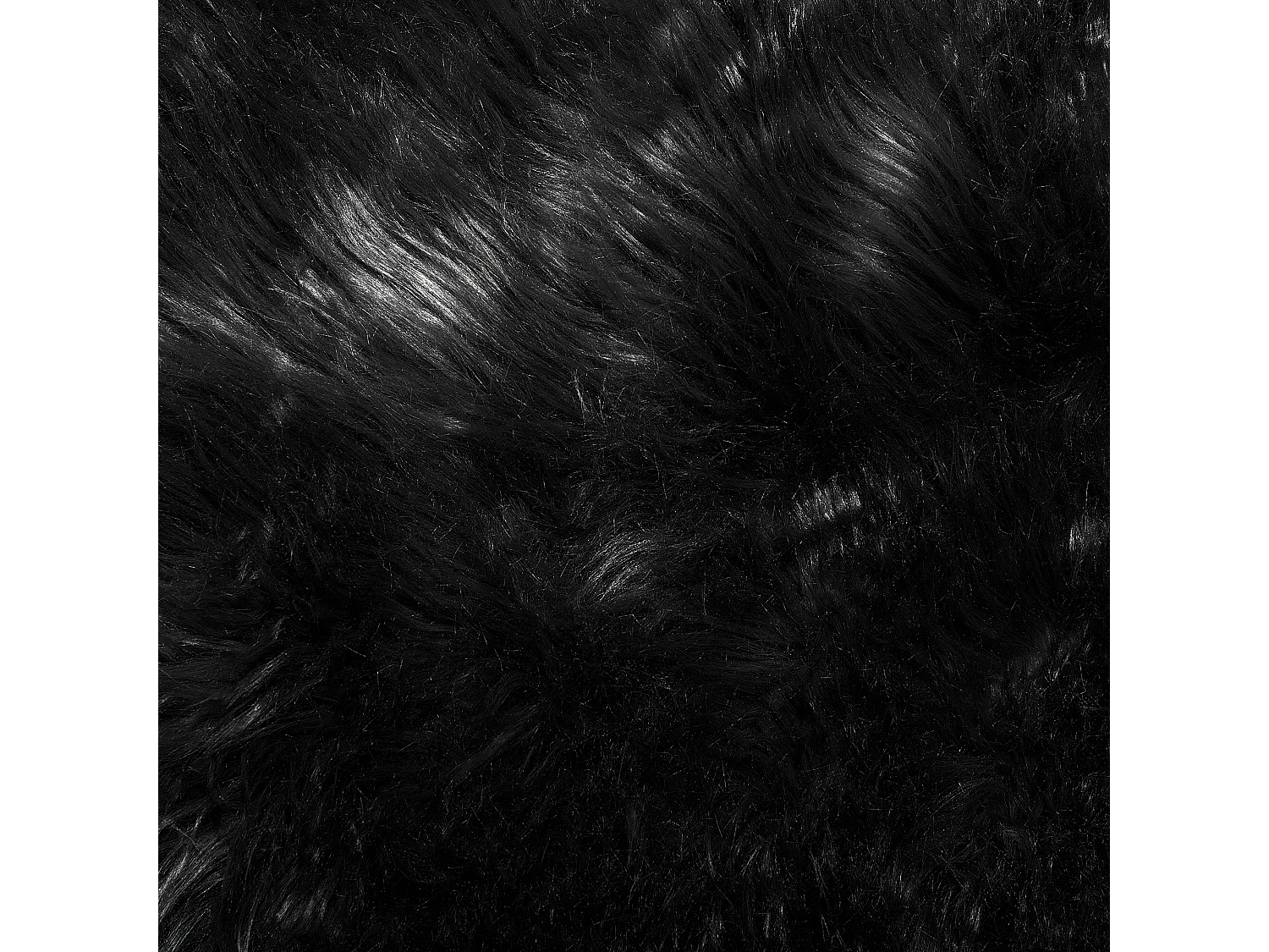 Kunstfell-Teppich Schaf schwarz 88 cm MUNGO