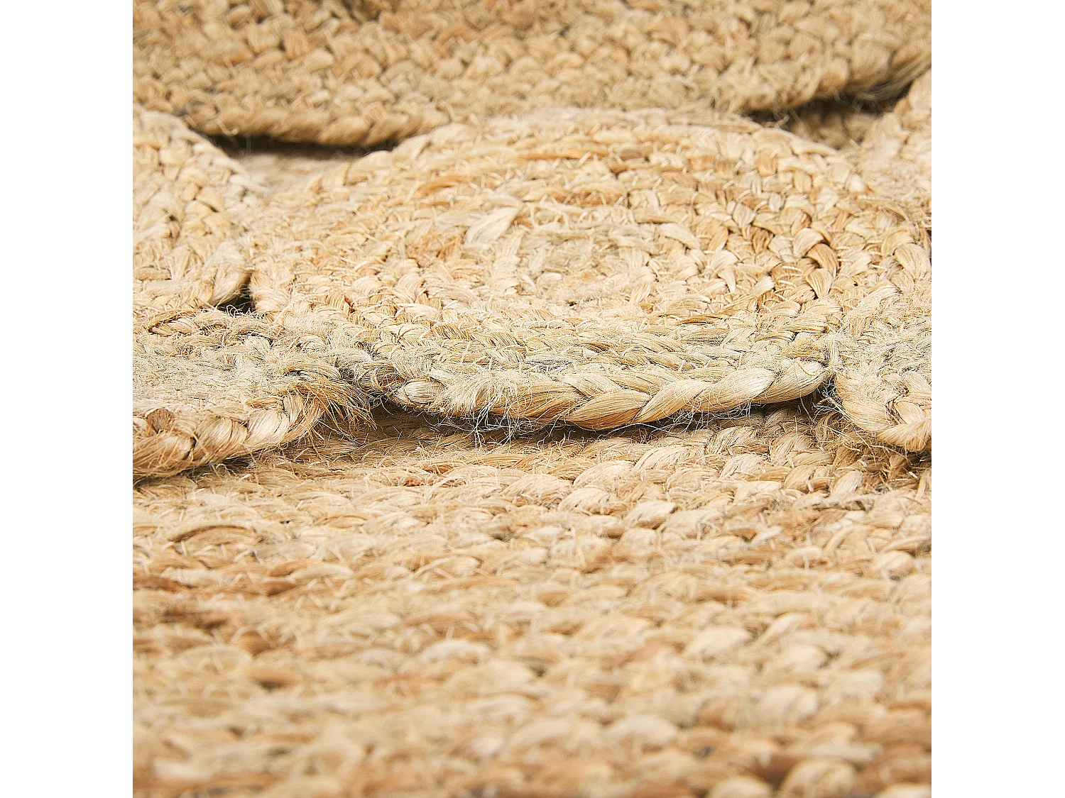 Vloerkleed GOLGEN ø 120 cm Jute Beige