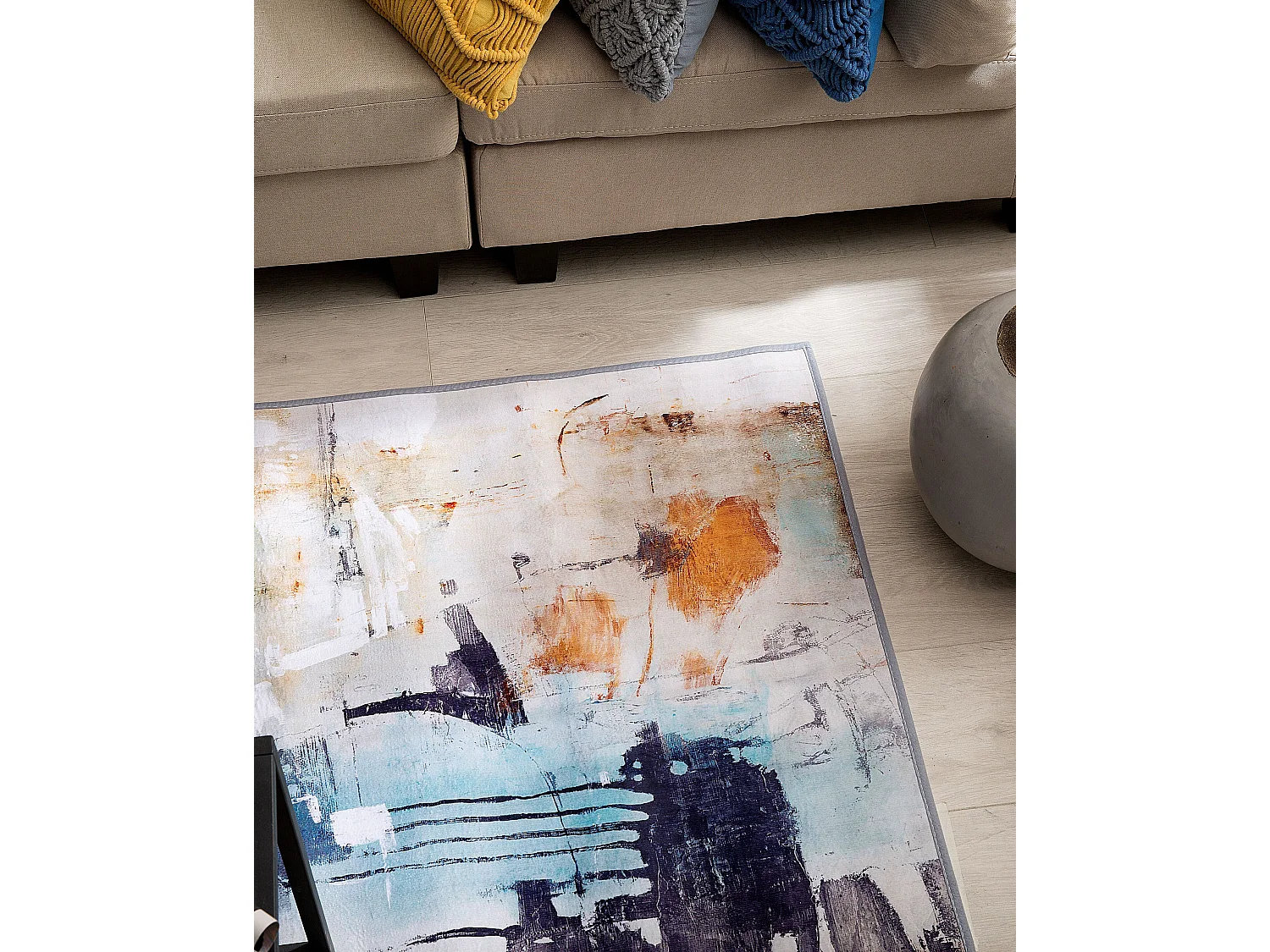 Teppich bunt 80 x 150 cm Kurzflor ADAPAZARI