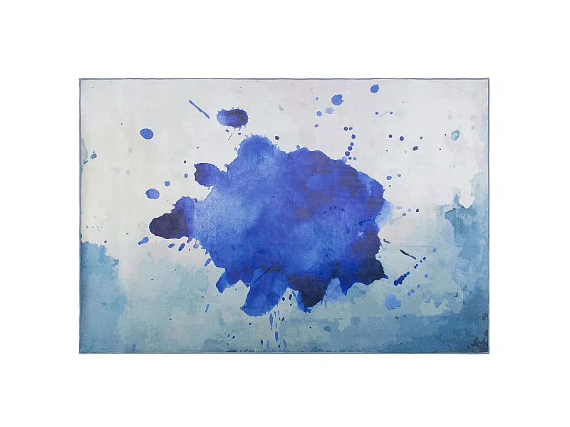 Wunderschöner, moderner Teppich mit abstraktem Muster Blau 160 x 230 cm Odalar