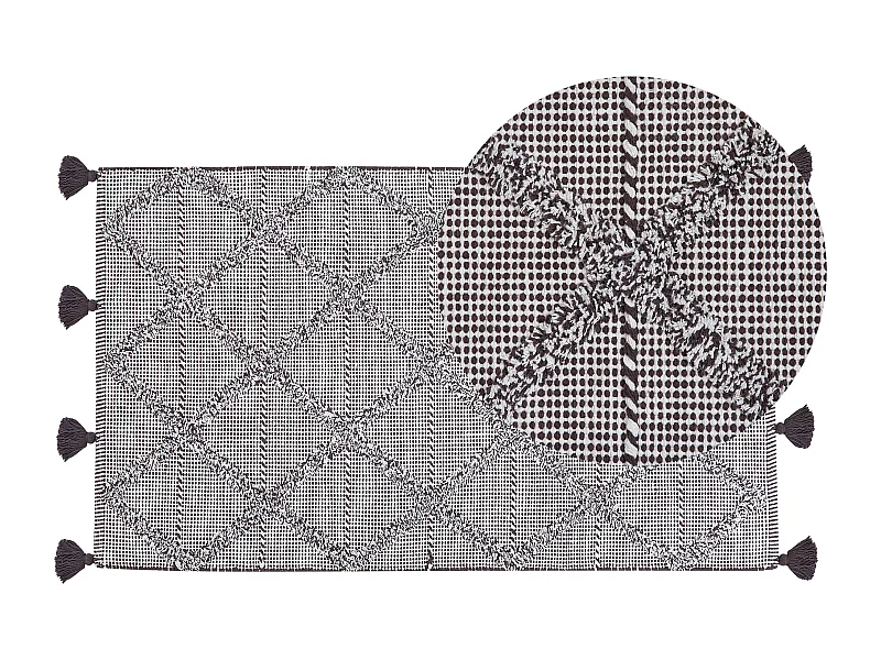 Alfombra de algodón marrón 80 x 150 cm TUZLA