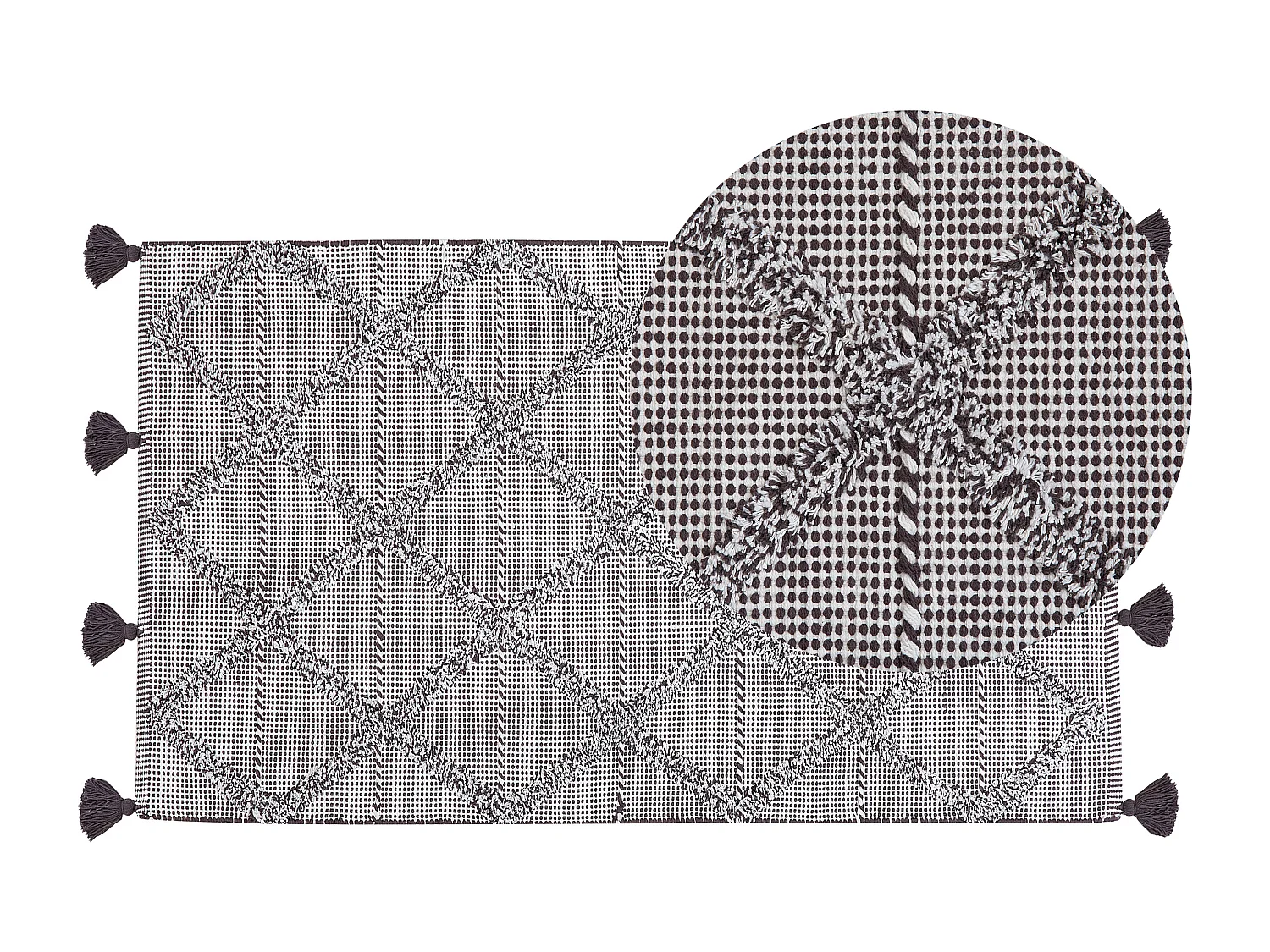 Vloerkleed katoen bruin 80 x 150 cm TUZLA