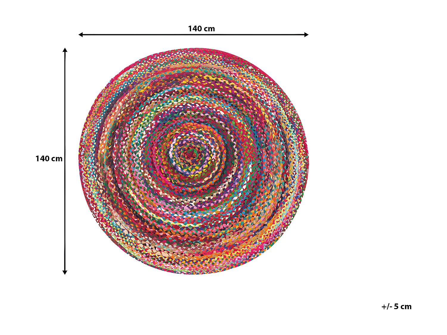 Tappeto cotone multicolore ⌀ 140 cm TOKAT