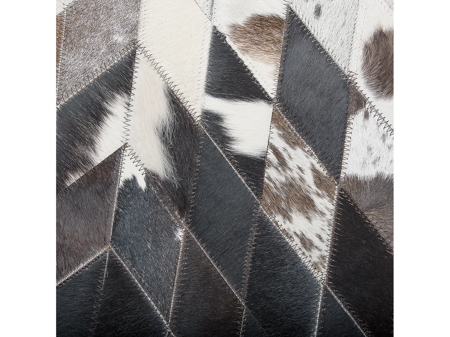 Vloerkleed patchwork zwart/wit ⌀ 140 cm KELES