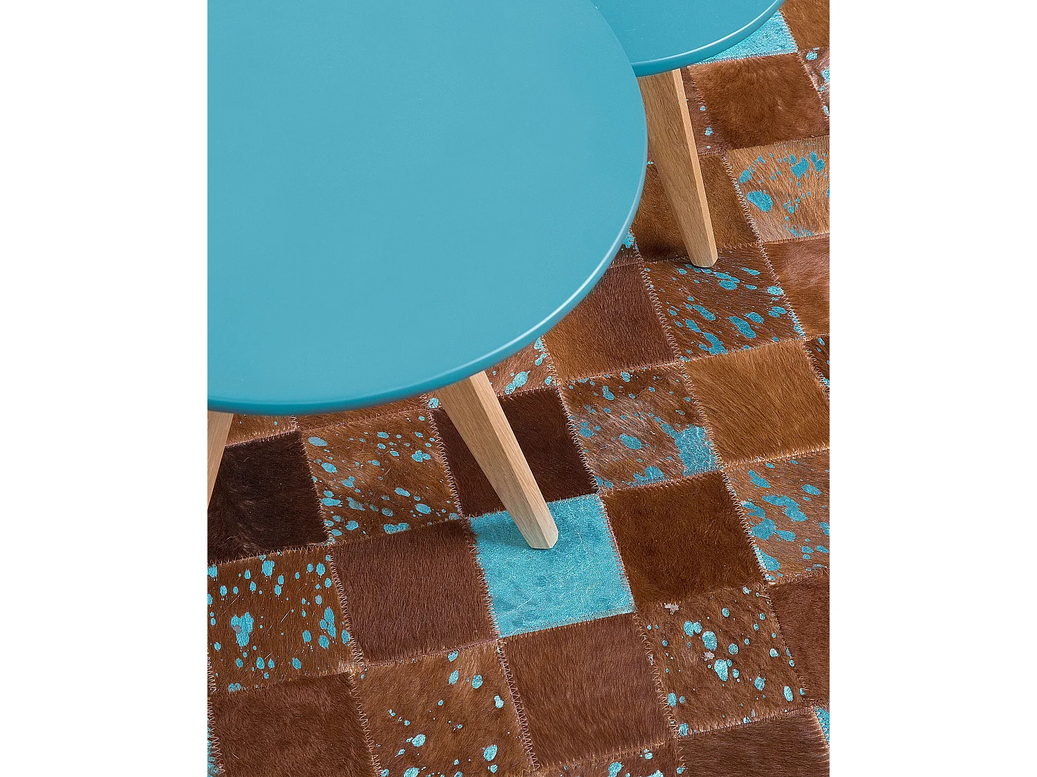 Alfombra ALIAGA 160 x 230 cm Piel Marrón