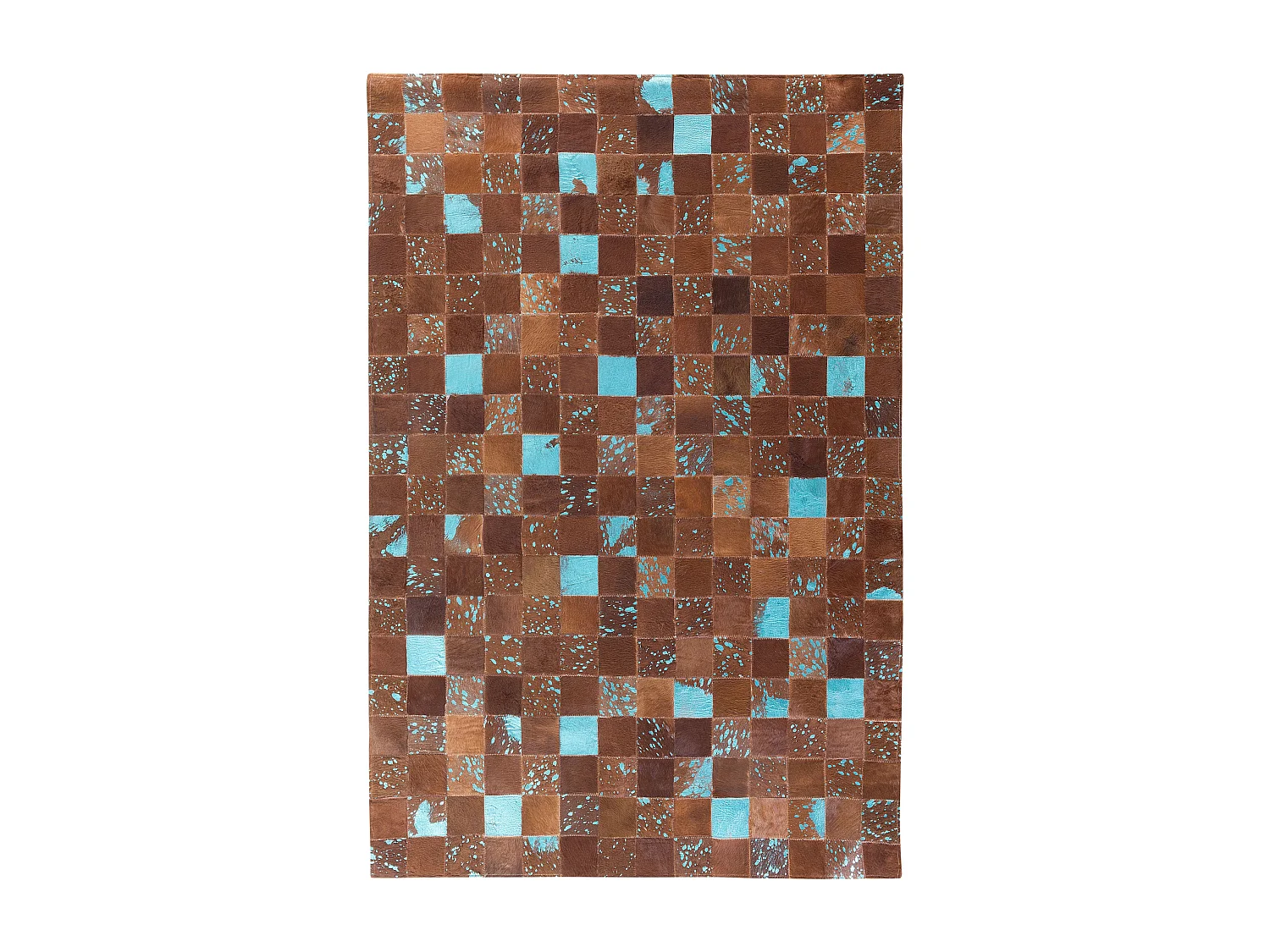 Teppich ALIAGA 160 x 230 cm Echtleder Braun