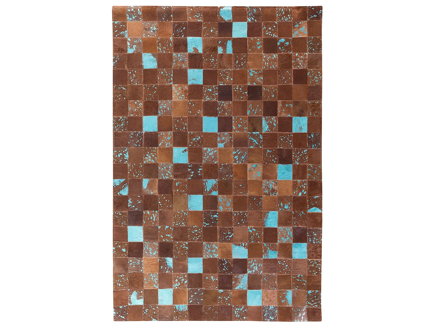 Teppich ALIAGA 160 x 230 cm Echtleder Braun