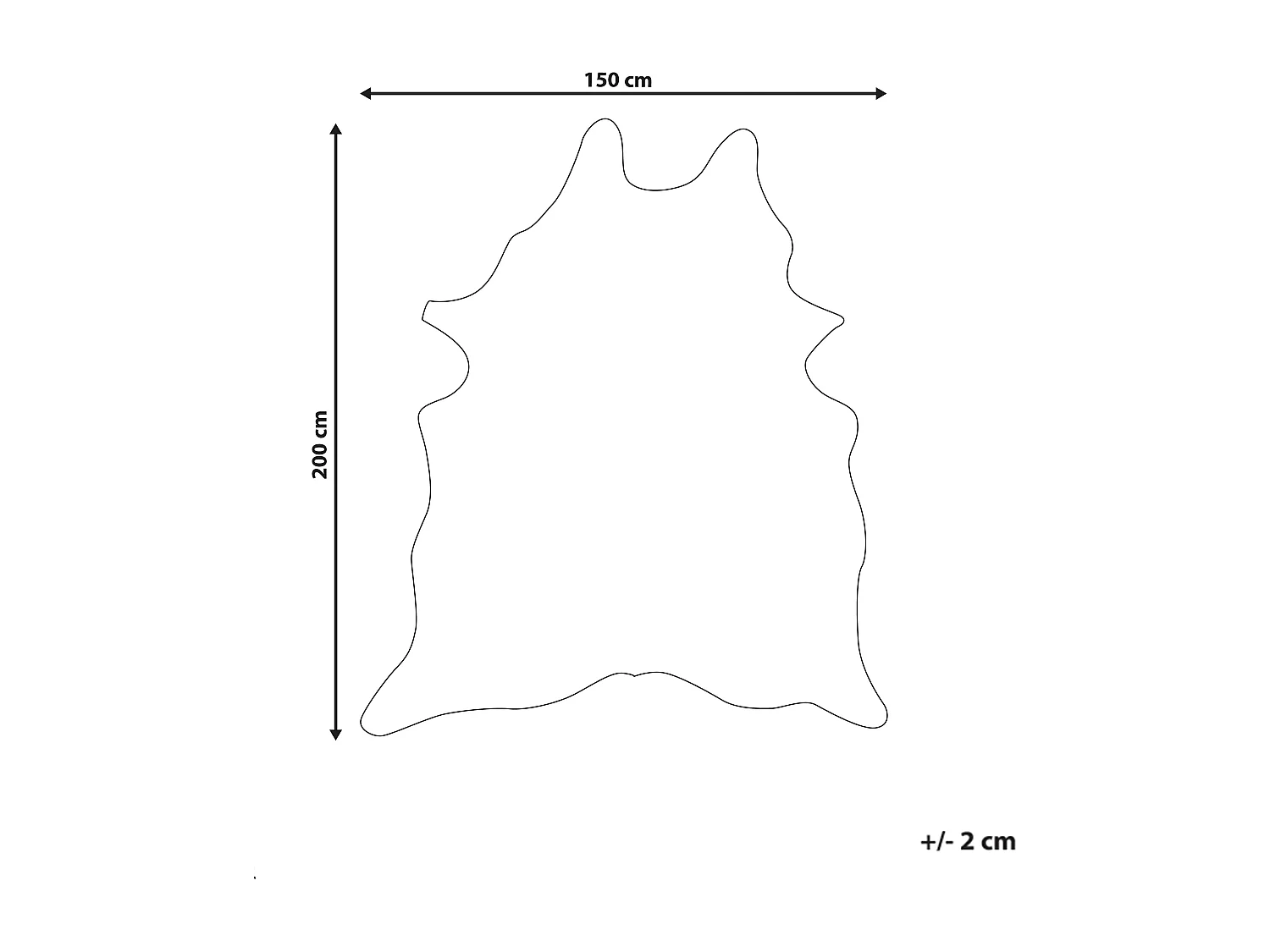 simili de vache BOGONG Taupe 150 x 200 cm